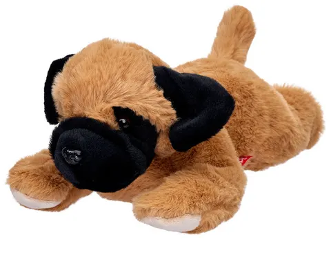 Maskotka Pies Mops leżący 35cm, Beppe
