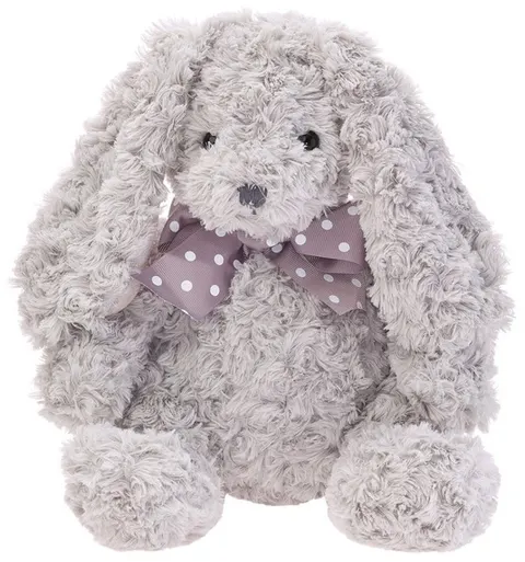 Maskotka Królik Caramenn szary z kokardą 20cm, Beppe
