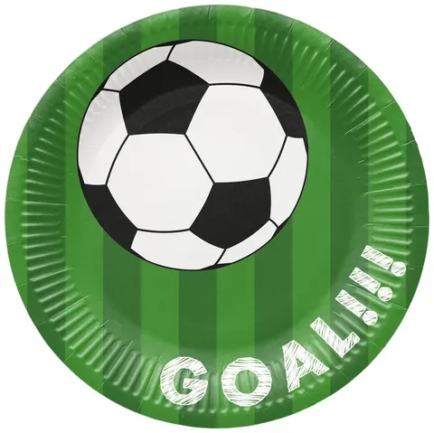 Talerze papierowe okrągłe 23cm, Soccer ball,op.8szt., Paw