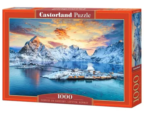 Puzzle 1000-el. Sunrise on Sakrisoy, Lofoten, Norway C-105366-2, Castorland
