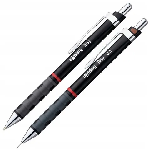 Zestaw Tikki czarny długopis i ołówek 0,5 Rotring