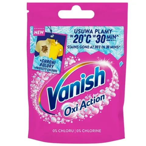 VANISH OXY ACTION Odplamiacz do tkanin w proszku SASZETKA, 30 g