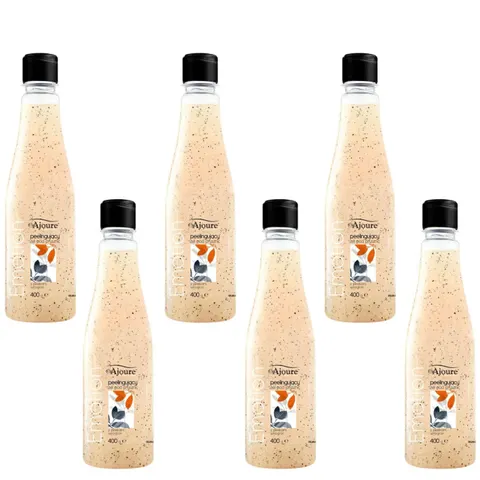 AJOURE Żel Peelingujący pod prysznic BRZOSKWINIA POMARAŃCZA EMOTION 400 g, pakiet 6 szt.