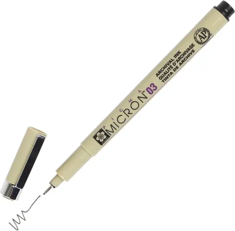 Cienkopis Pigma Micron 003 Black, Sakura