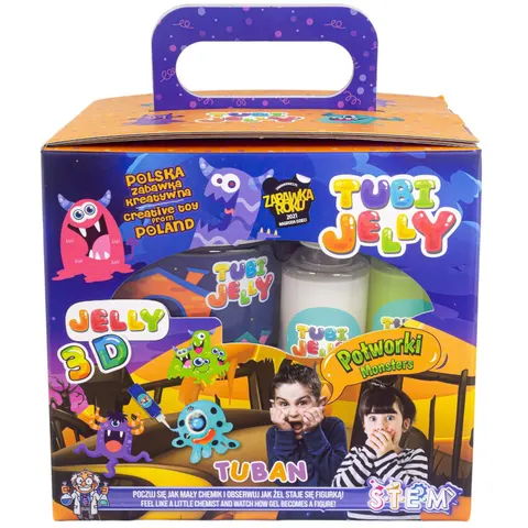 Zestaw TUBI JELLY 6 kolorów + akwarium - Potworki, Tuban