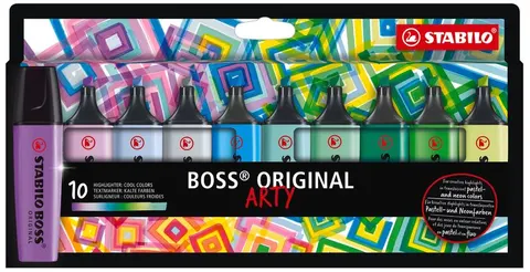 Zakreślacze Boss Arty 10-kol. Cool Colors, Stabilo