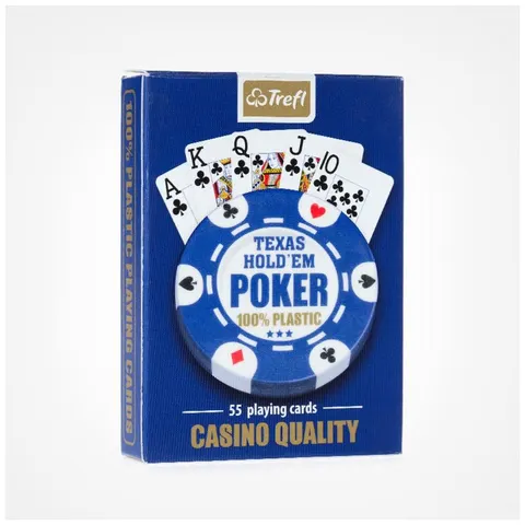 Karty do gry 55-list. Poker plastik, Trefl