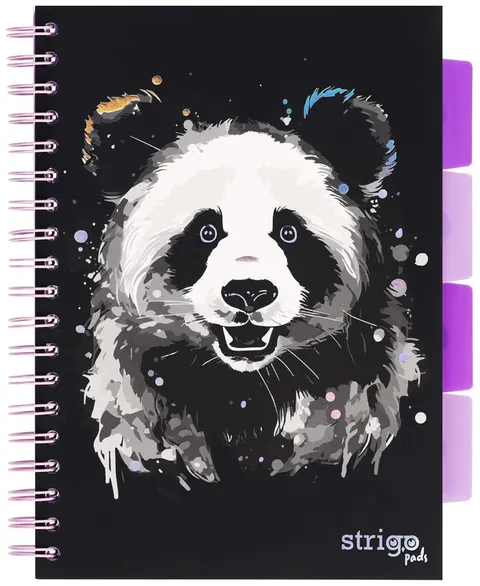 Kołonotatnik Strigo Pads Animals Panda B5 Kratka Czarny 100 Kartek