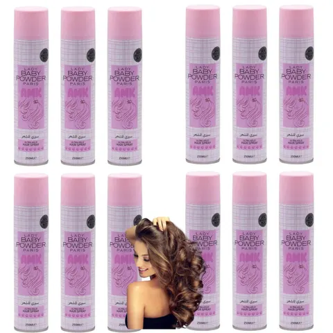 LADY BABY POWDER Lakier do włosów ULTRA 250 ml, pakiet 12 szt
