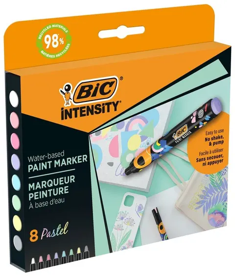 Markery akrylowe Intensity Pastel 8-kol., BiC