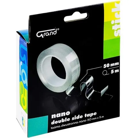 Taśma biurowa klejąca dwustronna GRAND NANO 50mm x 5m grubość 1mm 130-1958