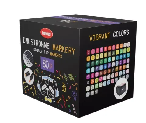 Markery dwustronne 80-kol. Rexus Teens, Beniamin