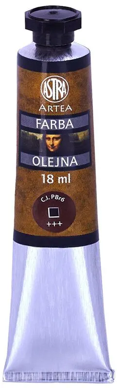 Farba olejna Artea brunat ciemny tuba 18 ml, Astra