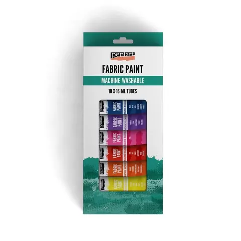 Farba do tkanin zestaw 10x16ml, Pentart