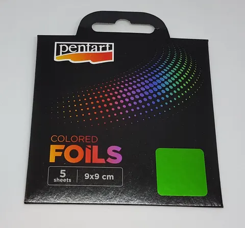 Folia 9x9cm 5 arkuszy Zielona, Pentart
