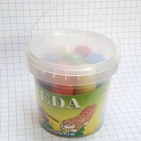 Kreda chodnikowa okrągła 25 x 85 mm 7-kol. w kubełku, Mar-Bor