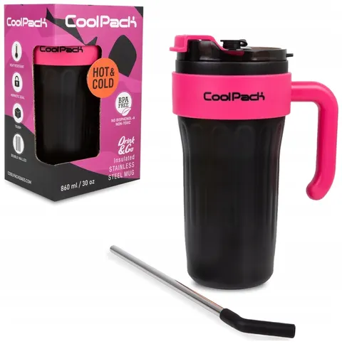 Kubek termiczny 860ml Jumbo Pink Black CoolPack, Patio