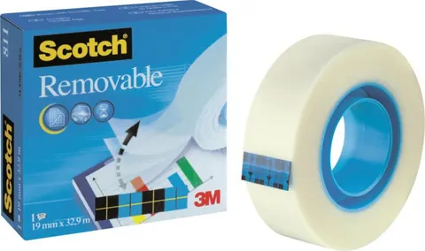 Taśma Klejąca Scotch Removable Usuwalna Matowa 19mm/32,9m