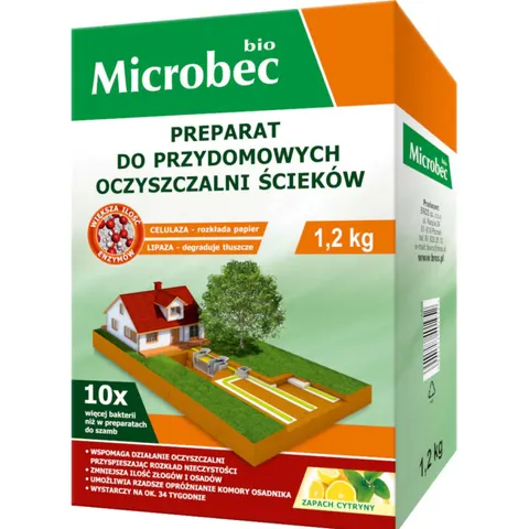 BROS Microbec BIO aktywator do przydomowych oczyszczalni ścieków 1,2 kg