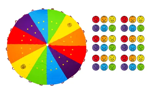 Chusta animacyjna 3m + 36 kółek emocji