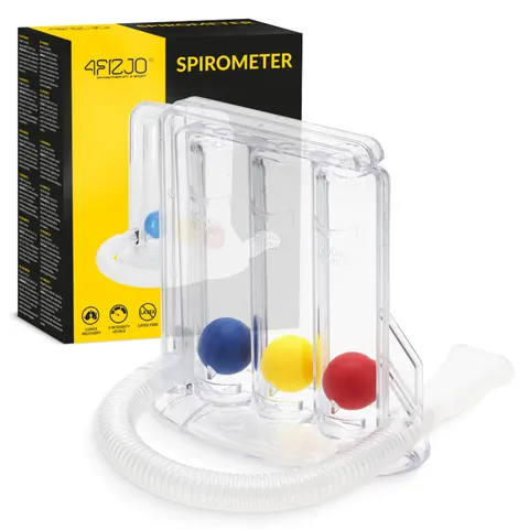 Spirometr oddechowy 3-kulkowy do ćwiczeń wdechu trenażer 4FIZJO