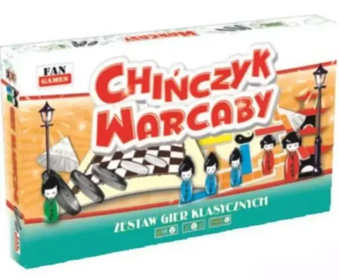 Fan Games Chińczyk i Warcaby 2w1 – dwustronna plansza, 2–4 graczy, 6+