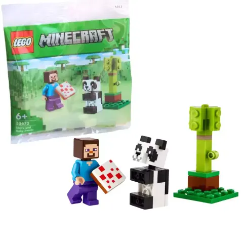 LEGO Minecraft 30672 Steve i mała panda