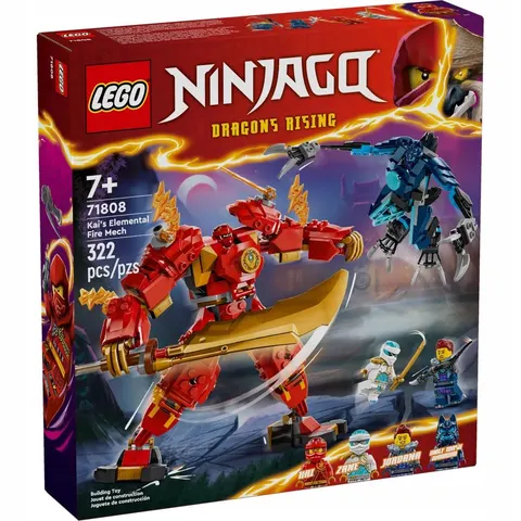LEGO Ninjago Mech Żywiołu Ognia Kaia Zestaw Klocki 71808 322 El. 7+