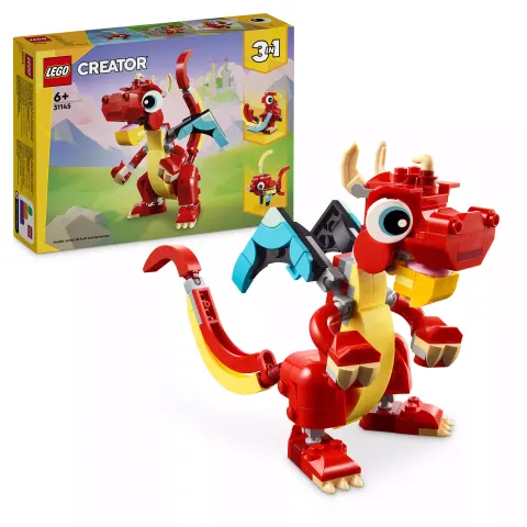 Klocki konstrukcyjne Lego Creator Czerwony smok 3w1 6+ 31145