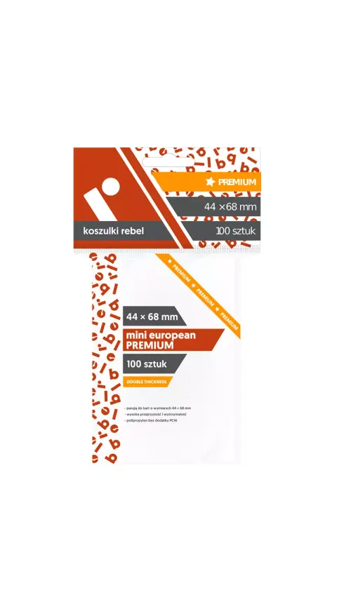 Koszulki na karty Rebel Mini European Premium (44x68 mm) Ara 100 sztuk