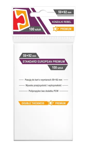 Koszulki na karty Rebel Standard European Premium (59x92 mm) Aquila 100 sztuk
