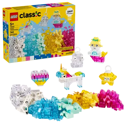 LEGO Classic Magiczny zestaw z przezroczystymi klockami 11040