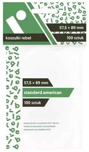 Koszulki na karty Rebel Standard American Light (57,5x89 mm) Orion 100 sztuk