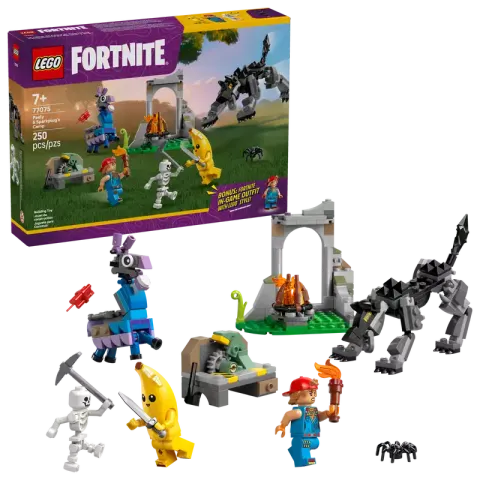 Klocki Fortnite 77075 Skórek i Iskra oraz obóz 7+ Lego