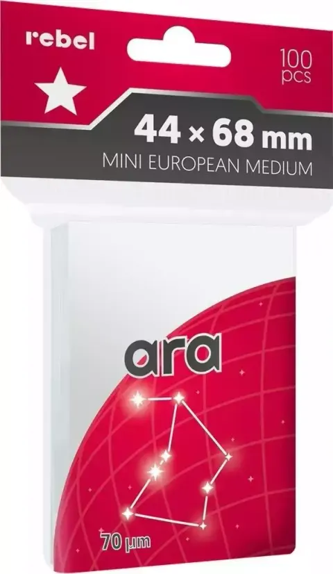 Koszulki na karty Rebel (44x68 mm) Ara Medium, 100 sztuk