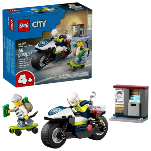 LEGO Klocki City 60455 Pościg na motocyklu policyjnym