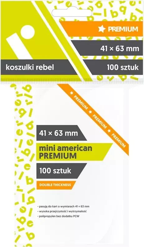Koszulki na karty Rebel Mini American Premium (41x63 mm) Lyra 100 sztuk