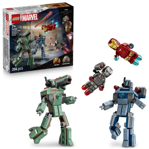 LEGO Super Heroes 76320 Iron Man i War Machine kontra drony Hammera