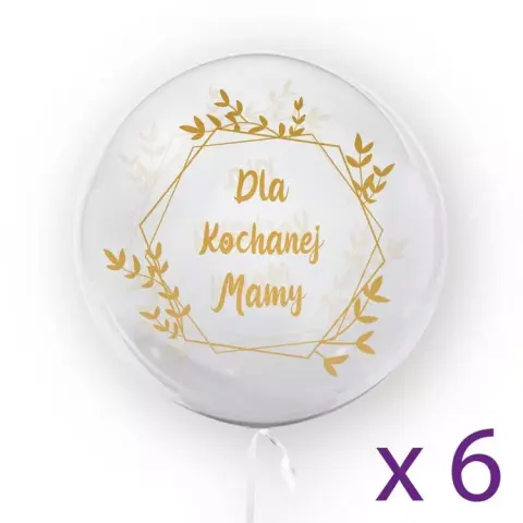 Tuban. BALON 45 CM – "DLA KOCHANEJ MAMY" przejrzysta kula transparentny