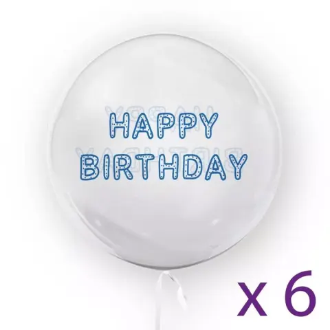 Tuban. Balon Crystal bańka Happy Birthday 45cm