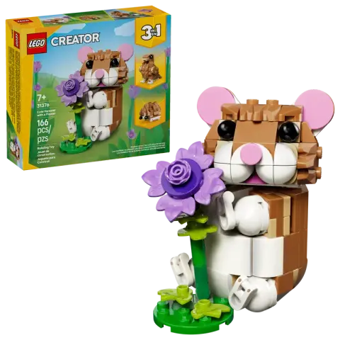 LEGO® Creator 31376 Uroczy chomik z kwiatkiem
