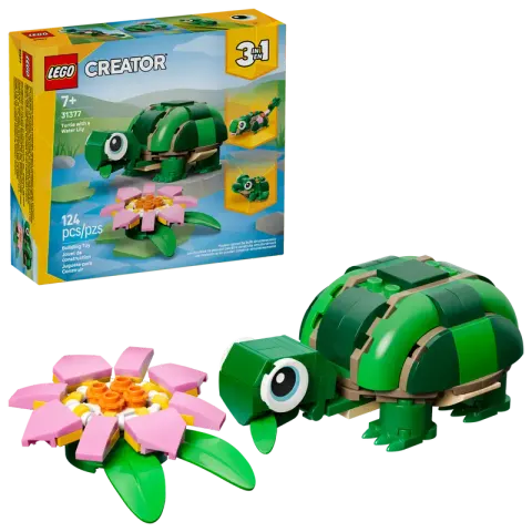 LEGO Creator 3w1 Żółw i kwiat lilii wodnej 31377