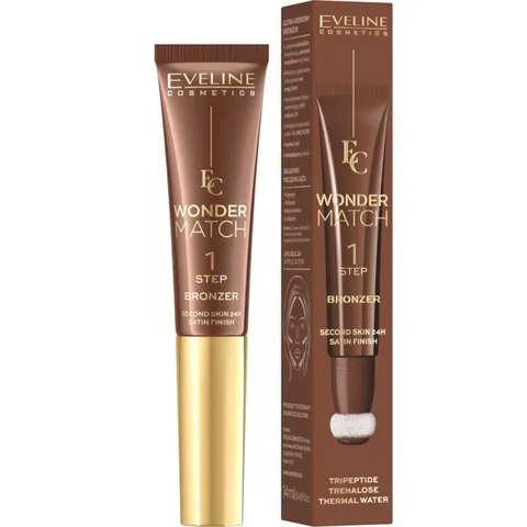 EVELINE WONDER MACH Bronzer do twarzy Z GĄBKĄ 02, 14 ml