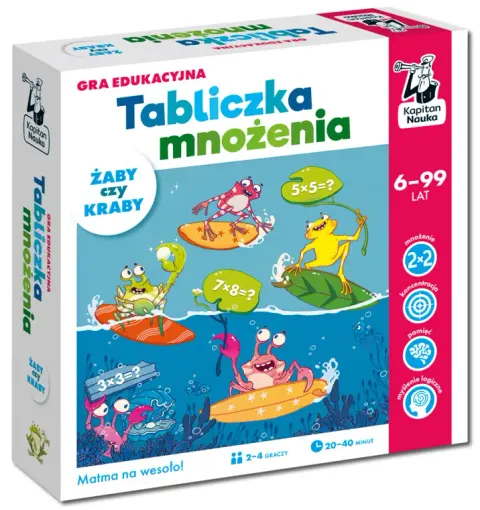 Tabliczka mnożenia. Żaby czy kraby. Gra edukacyjna