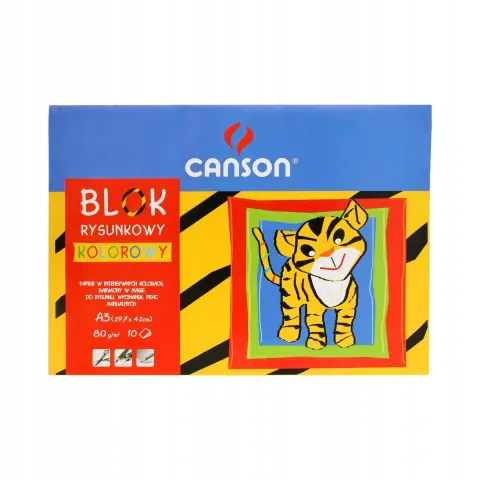 Blok Rysunkowy Canson Kolorowy A3 80g 10 ark