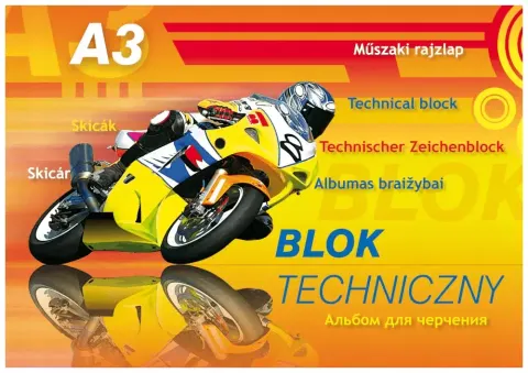 Blok Techniczny A3 biały 10k 250G Kreska