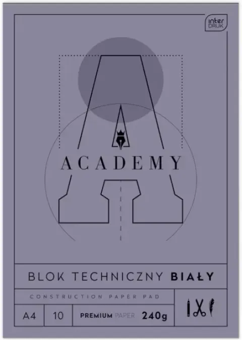 Blok Techniczny A4 10K Biały Premium 240g INTERDRUK /BLTPRE/