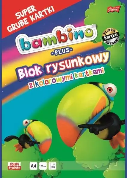 Blok rysunkowy A4 kolorowy, 16 kartek