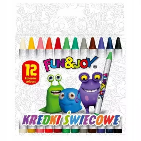 Kredki świecowe, 12 kolorów