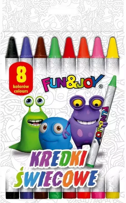 Kredki świecowe, 8 kolorów